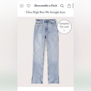 Abercrombie & Fitch Ultra High Rose 90’s Straight Jeans